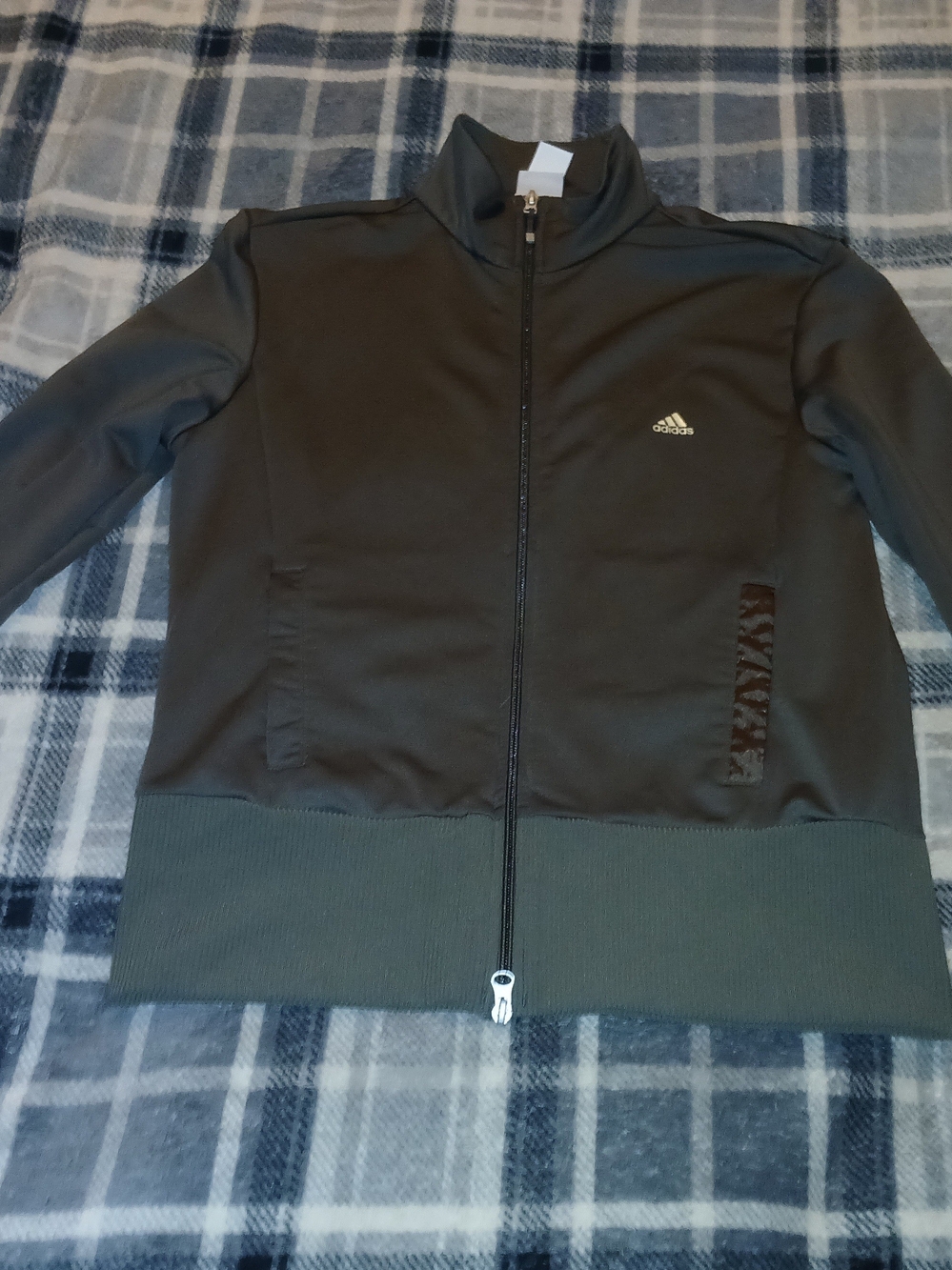 Adidas Olive Green Full-Zip Track Jacket